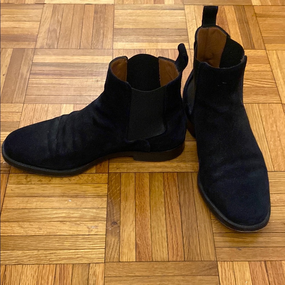 Lanvin Men's dark blue Suede Chelsea Boots